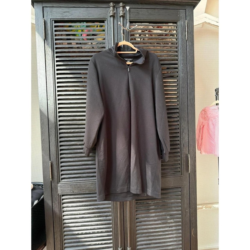Athleta Seasoft 1/4 Zip Sweatshirt Dress black XL